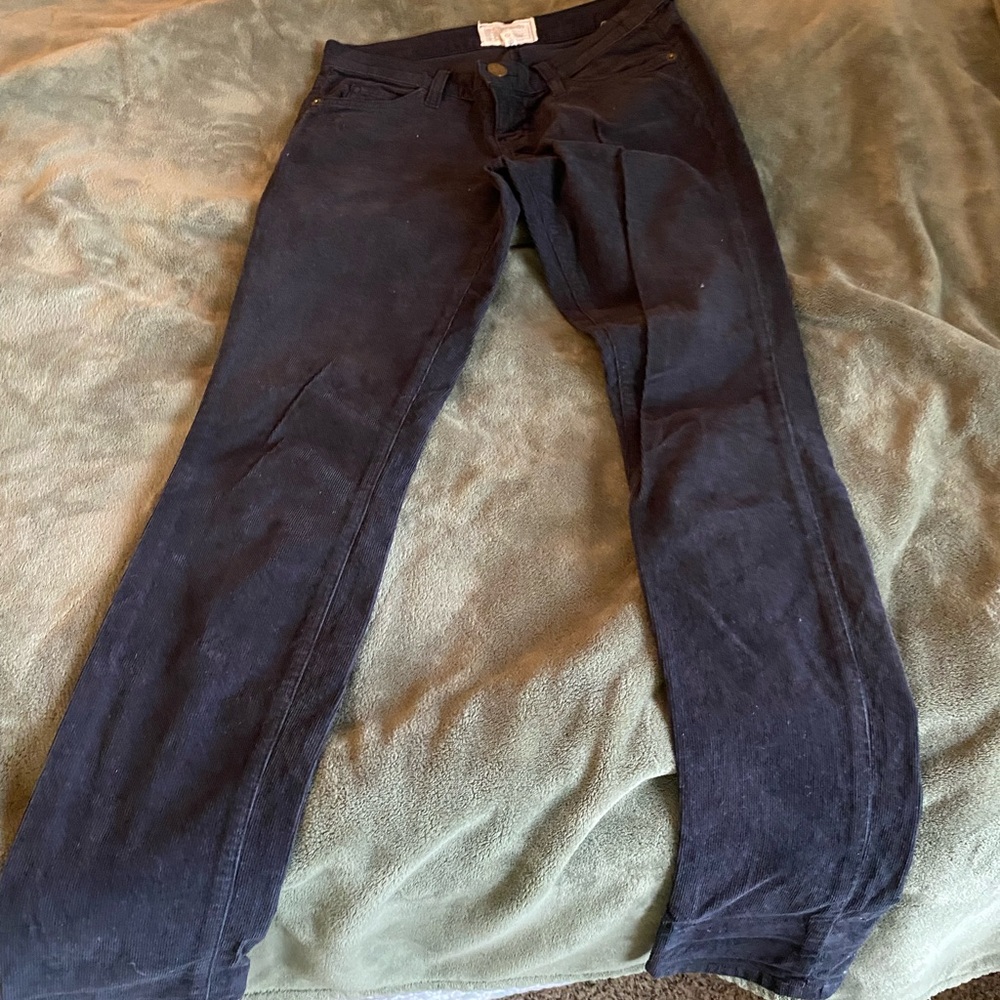 Current/Elliott Dark BlueCorduroy Pants